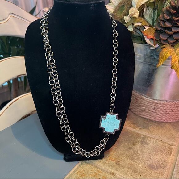 Jamie Dietrich Chainlink Cross Necklace - Picture 3 of 9